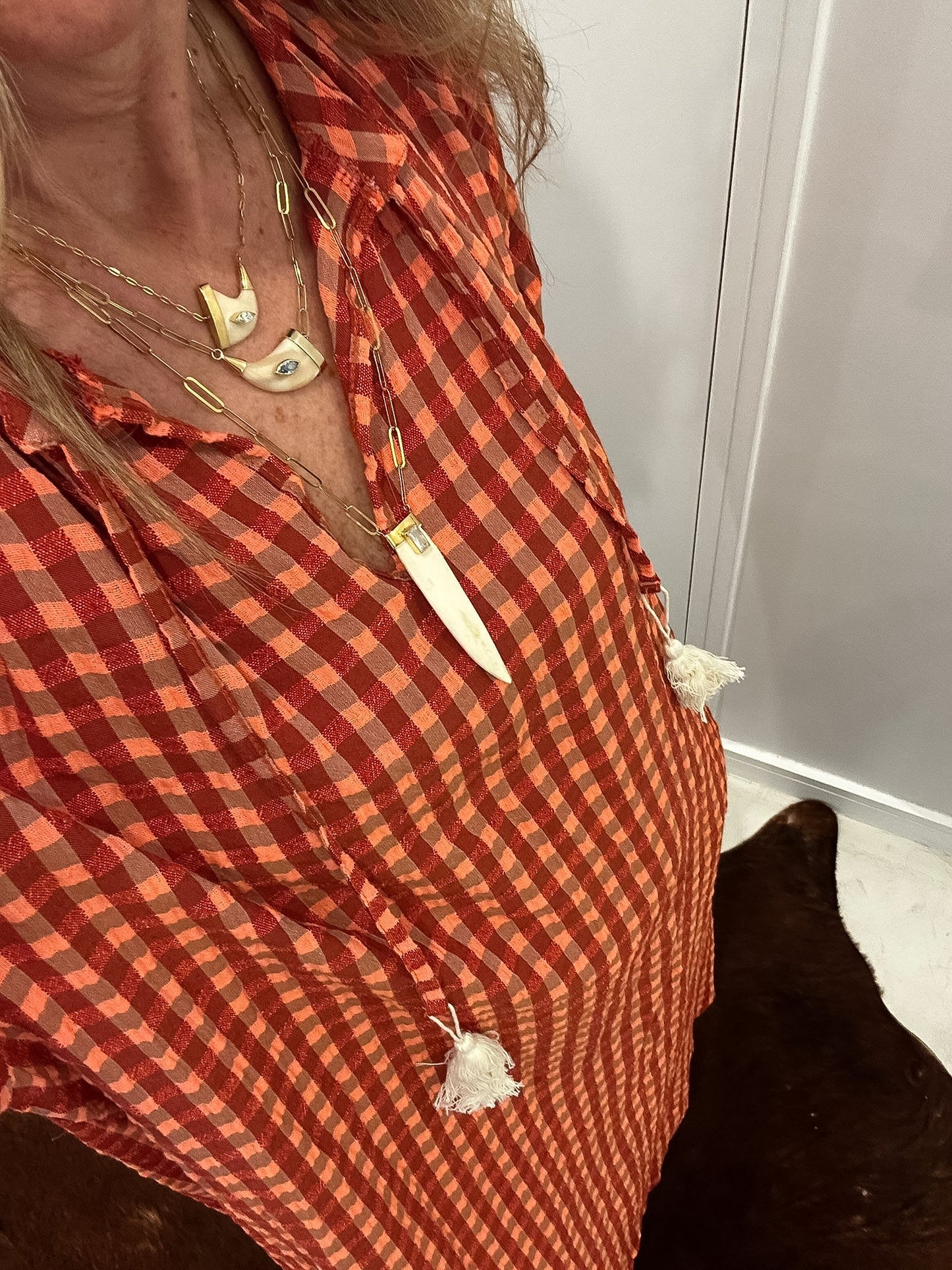Dark orange dress
