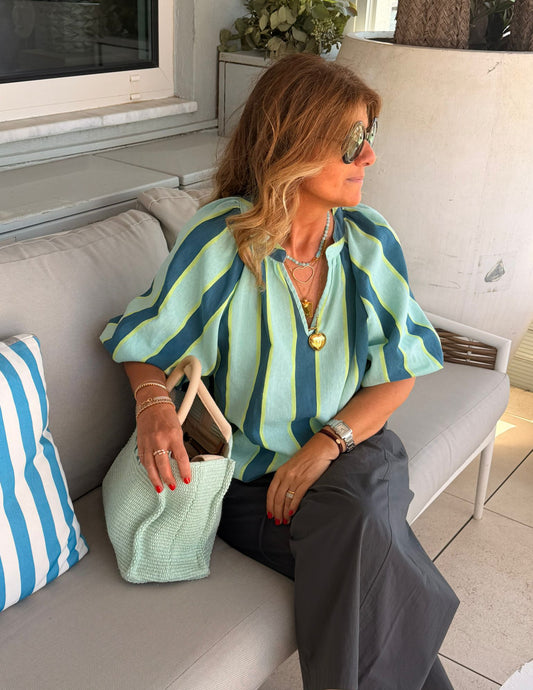 Blusa manga abalonada
