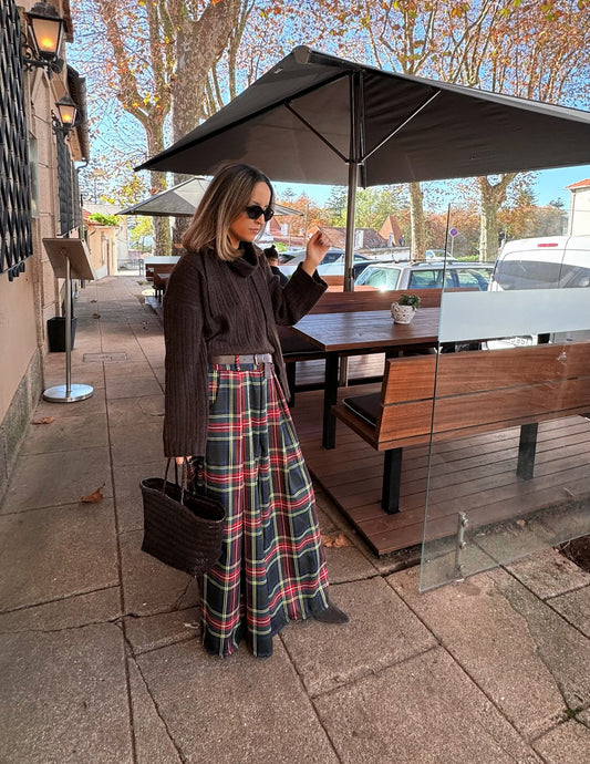 Tartan trousers with belt - PRÉ-VENDA (envios 04/12)