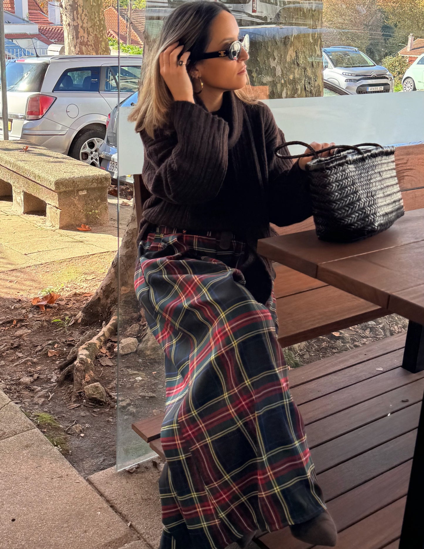 Tartan trousers with belt - PRÉ-VENDA (envios 04/12)