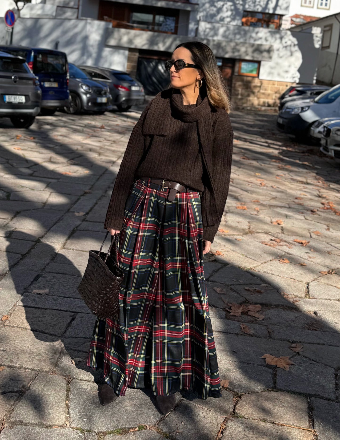 Tartan trousers with belt - PRÉ-VENDA (envios 04/12)