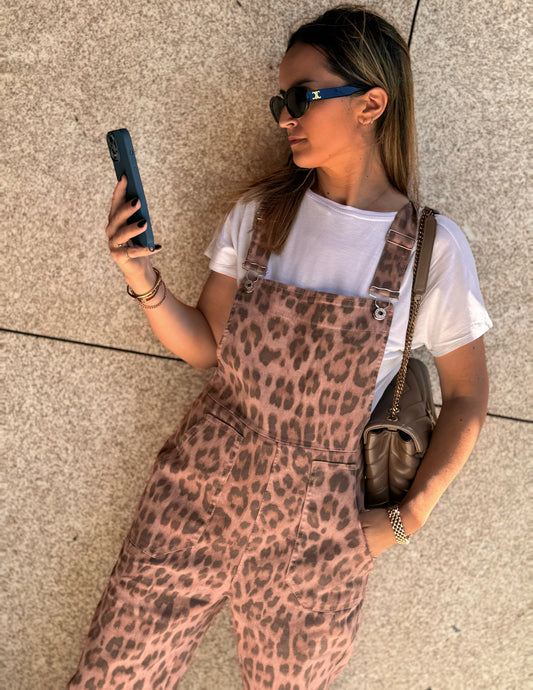 Leopard dungarees v1