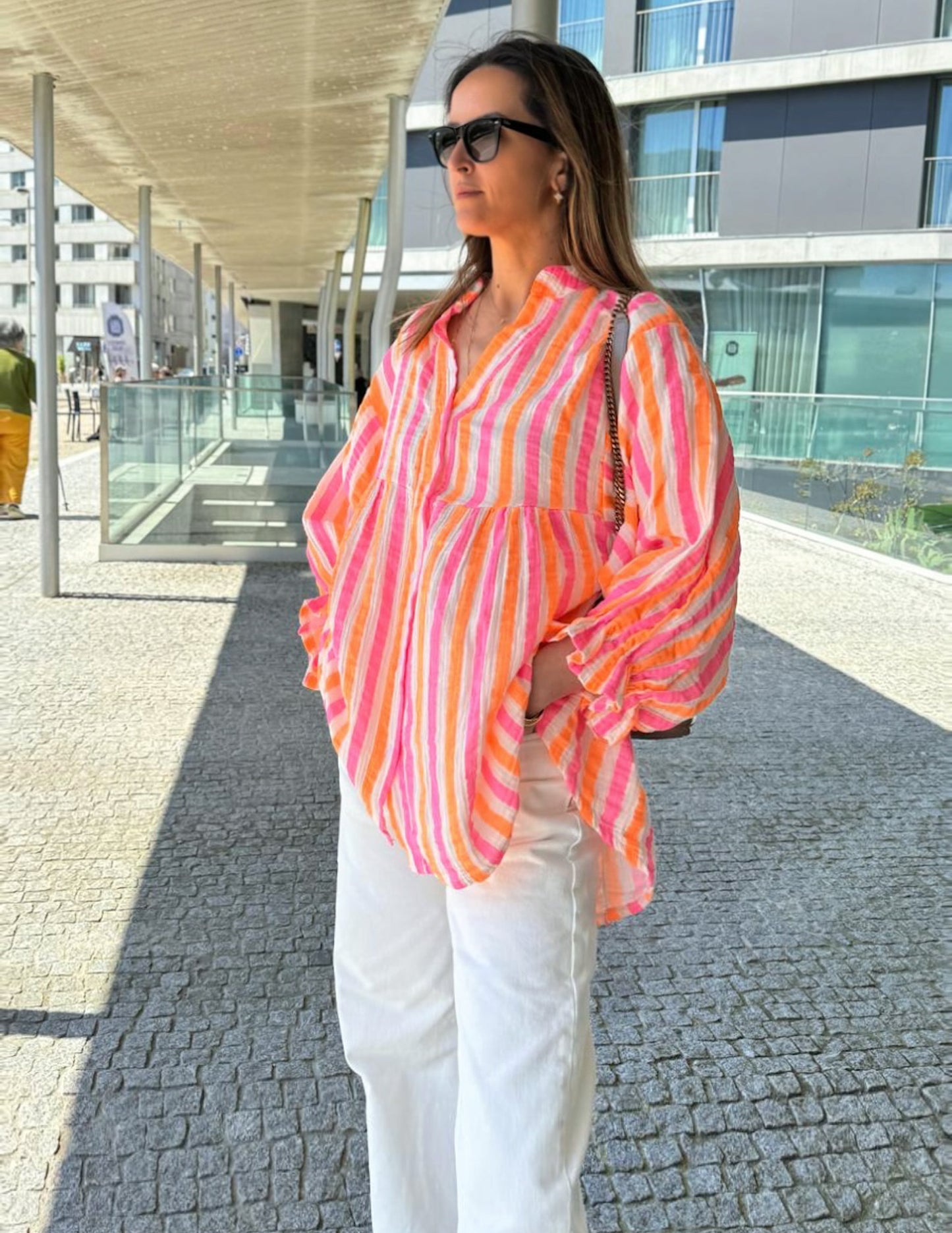 Striped neon shirt