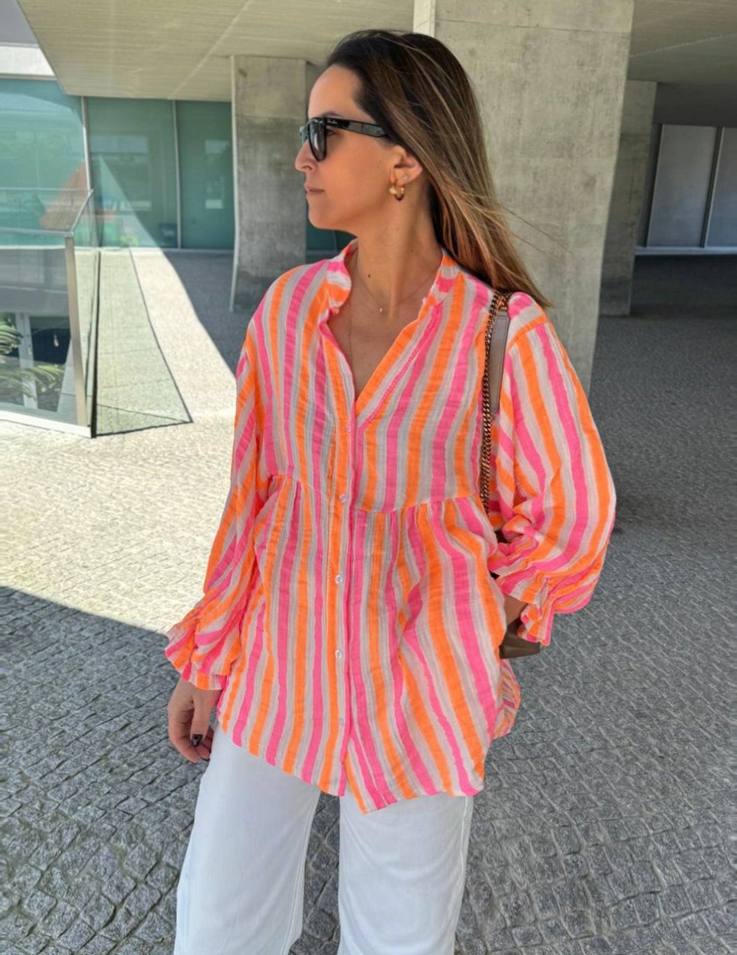 Striped neon shirt