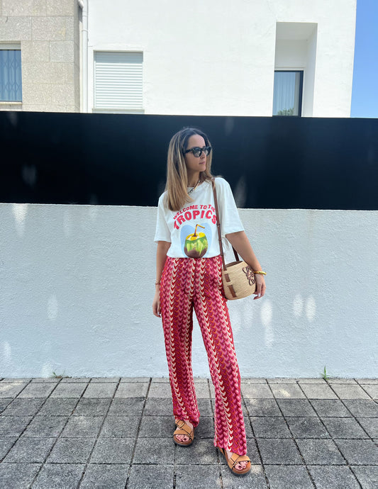 Calças em crochet