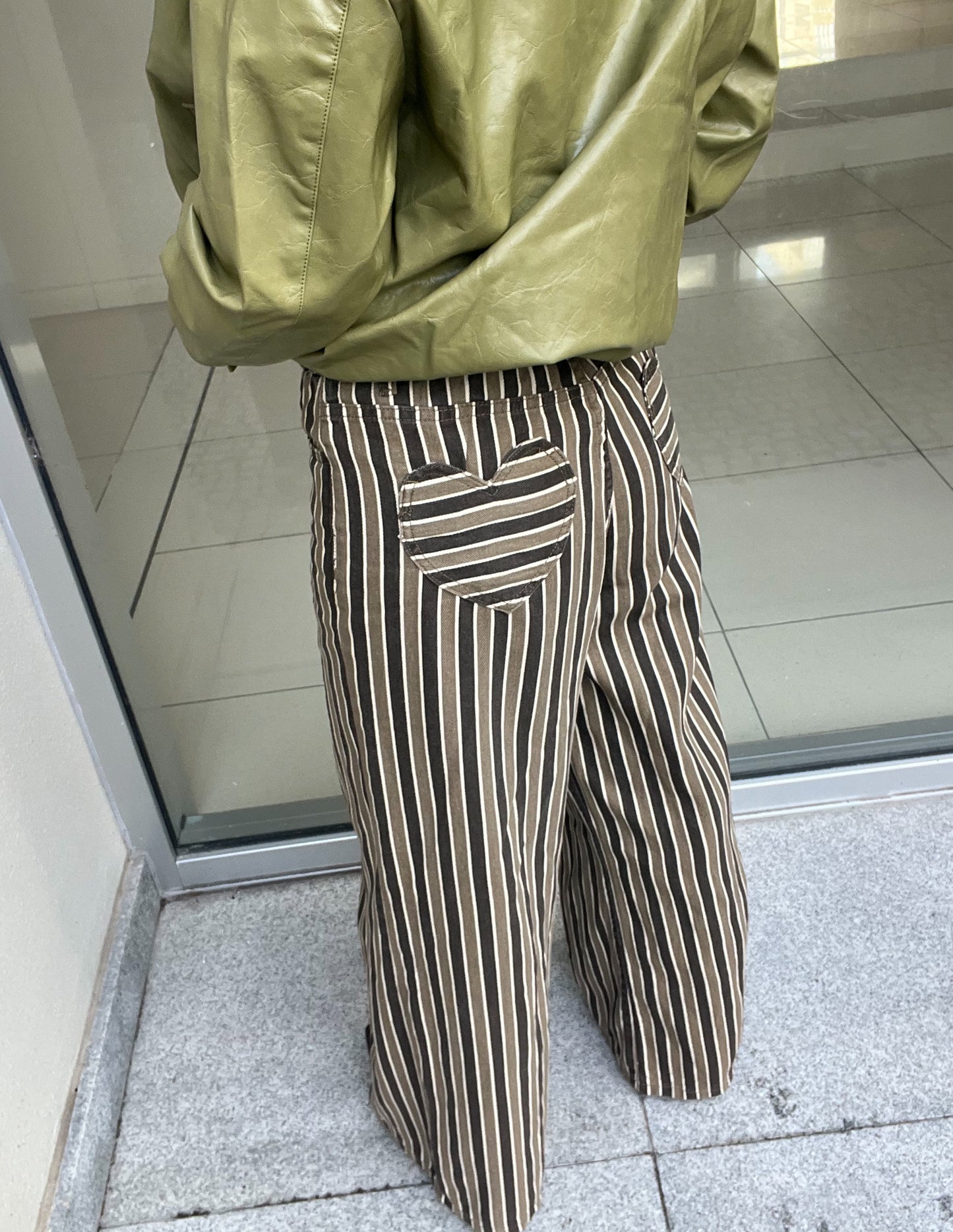 Wide Leg striped trousers
