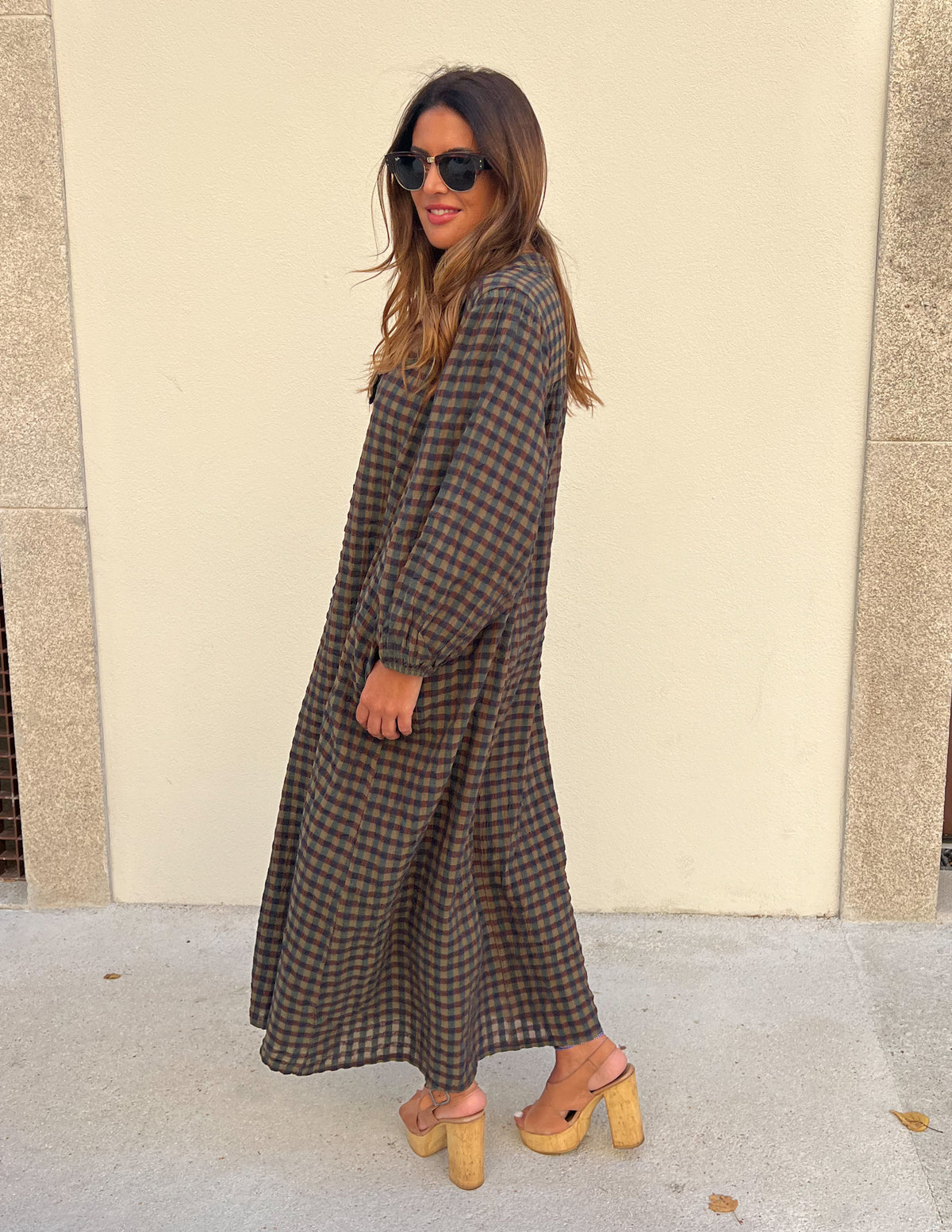 Vestido vichy com bolsos