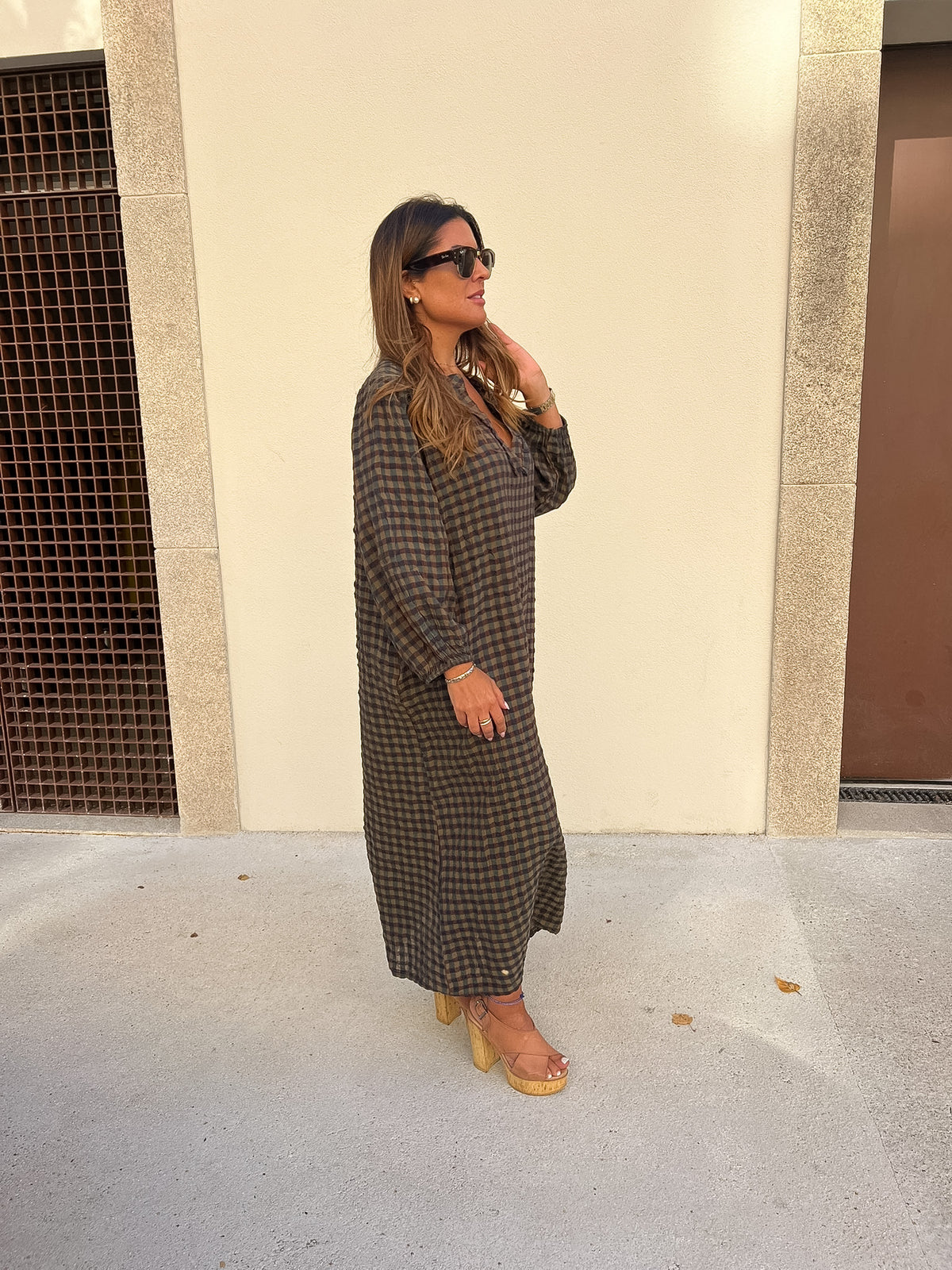 Vestido vichy com bolsos