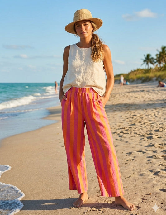 Baggy striped trousers