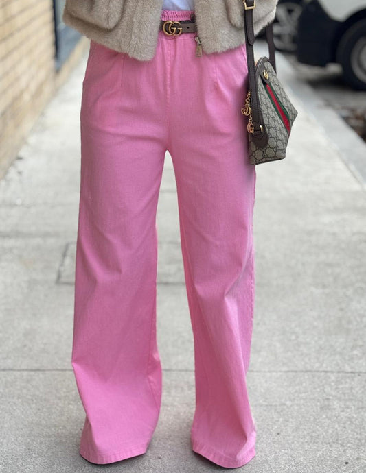 Pink wide leg trousers JOY