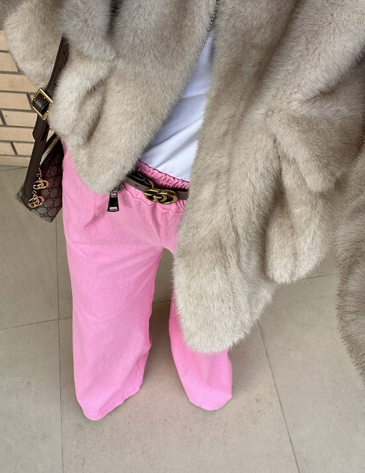 Pink wide leg trousers JOY